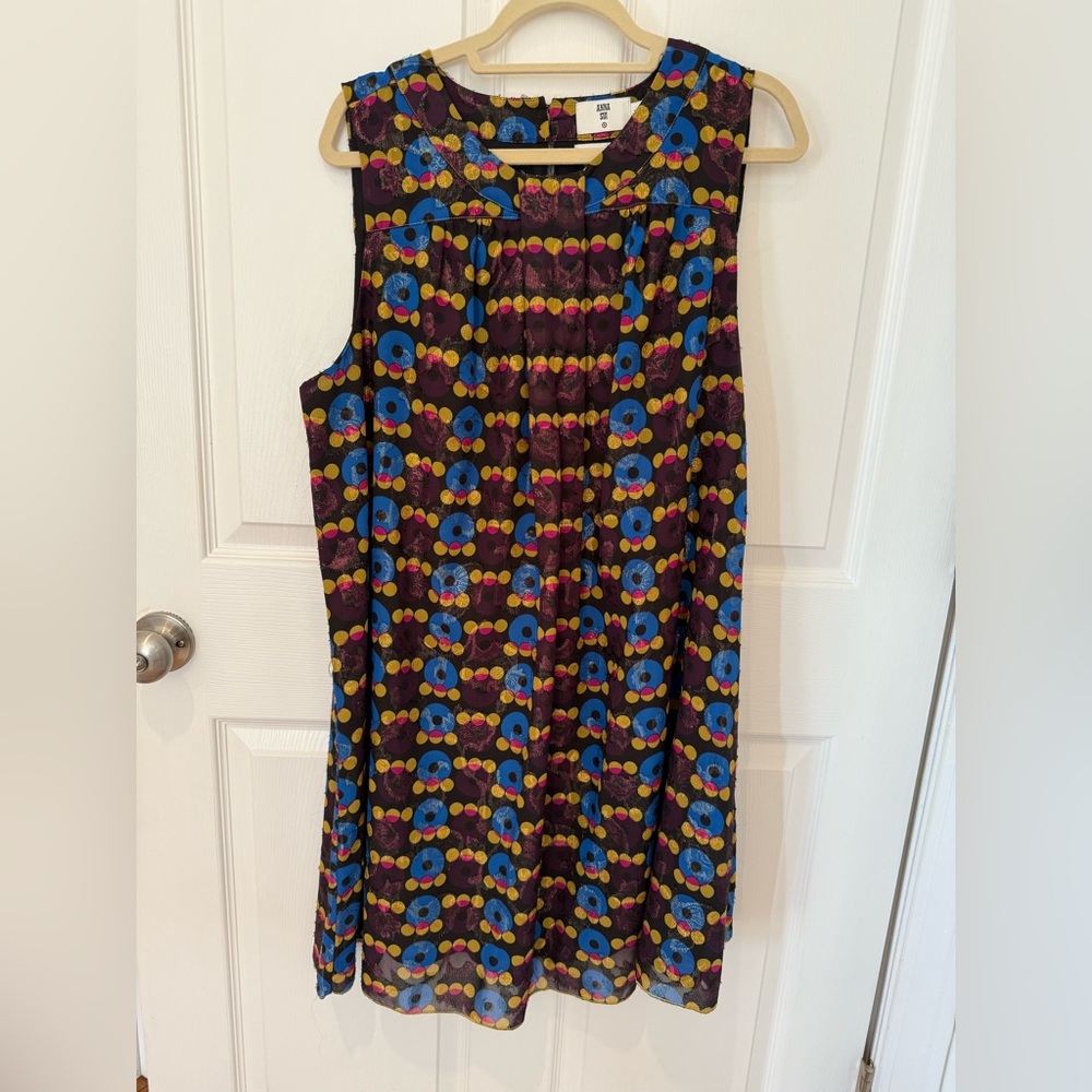 Anna Sui for Target Retro Metallic Mini Shift Dress Size 1X